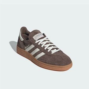 Adidas Brown and White Suede Sneakers